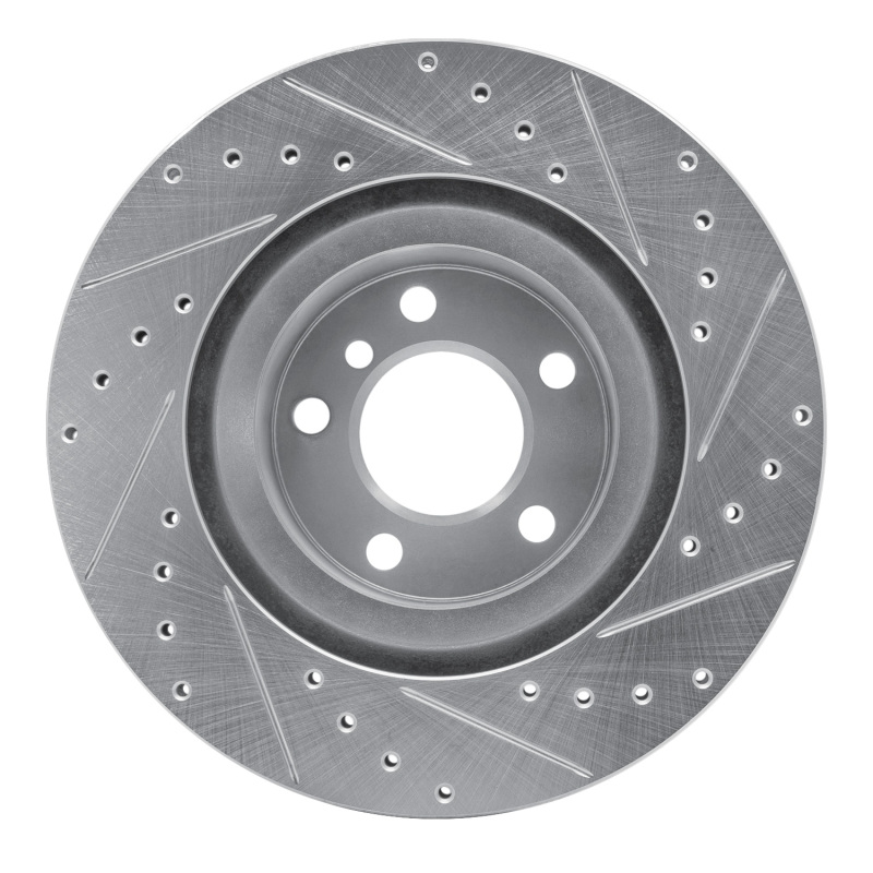BMW X3 Brake Rotor (1) - Rear Left - R1 Concepts - Drilled & Slotted - Silver - `11-`18